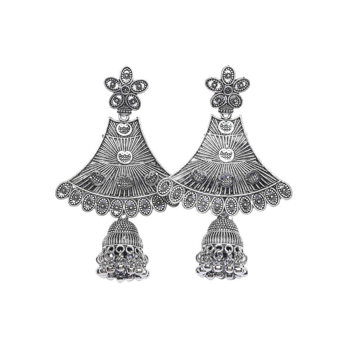 Silver 1 Piece Long Jhumki