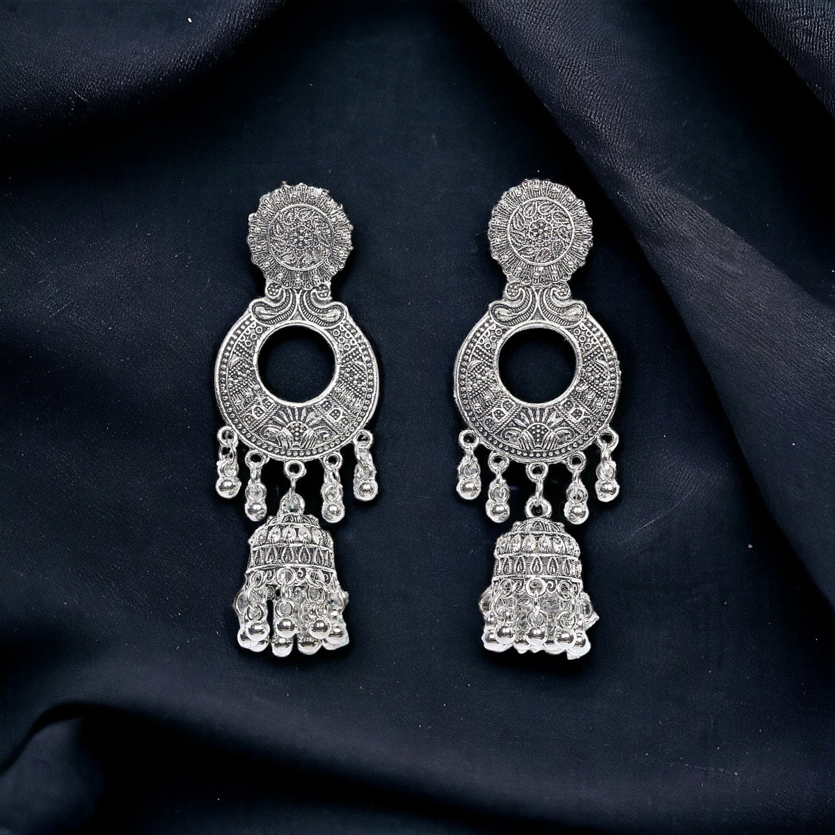 Silver 2 Piece Long Jhumki