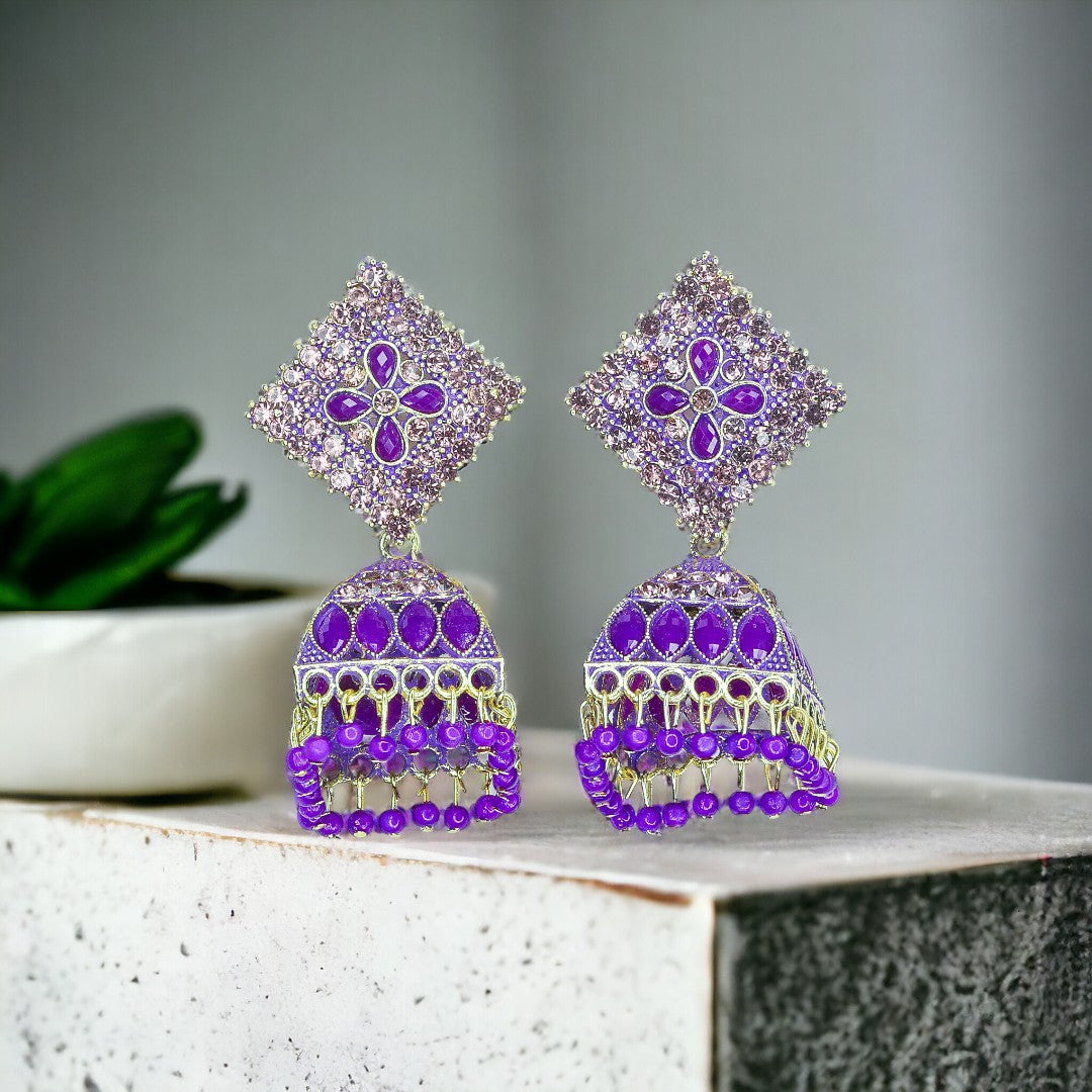 Purple Pearl Jhumki