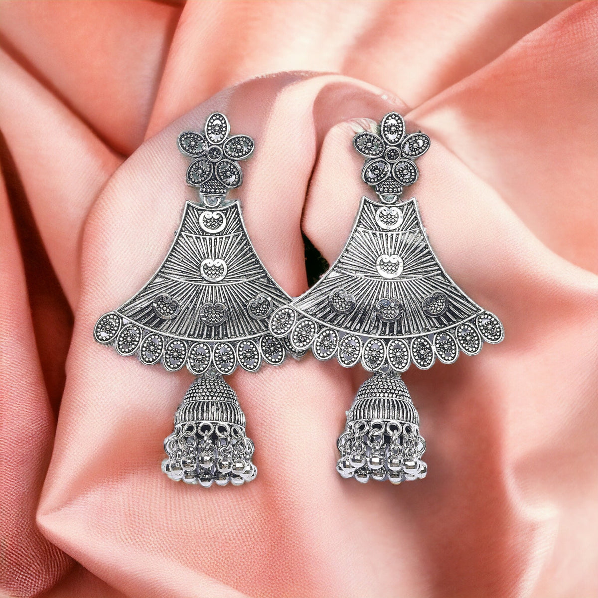 Silver 1 Piece Long Jhumki