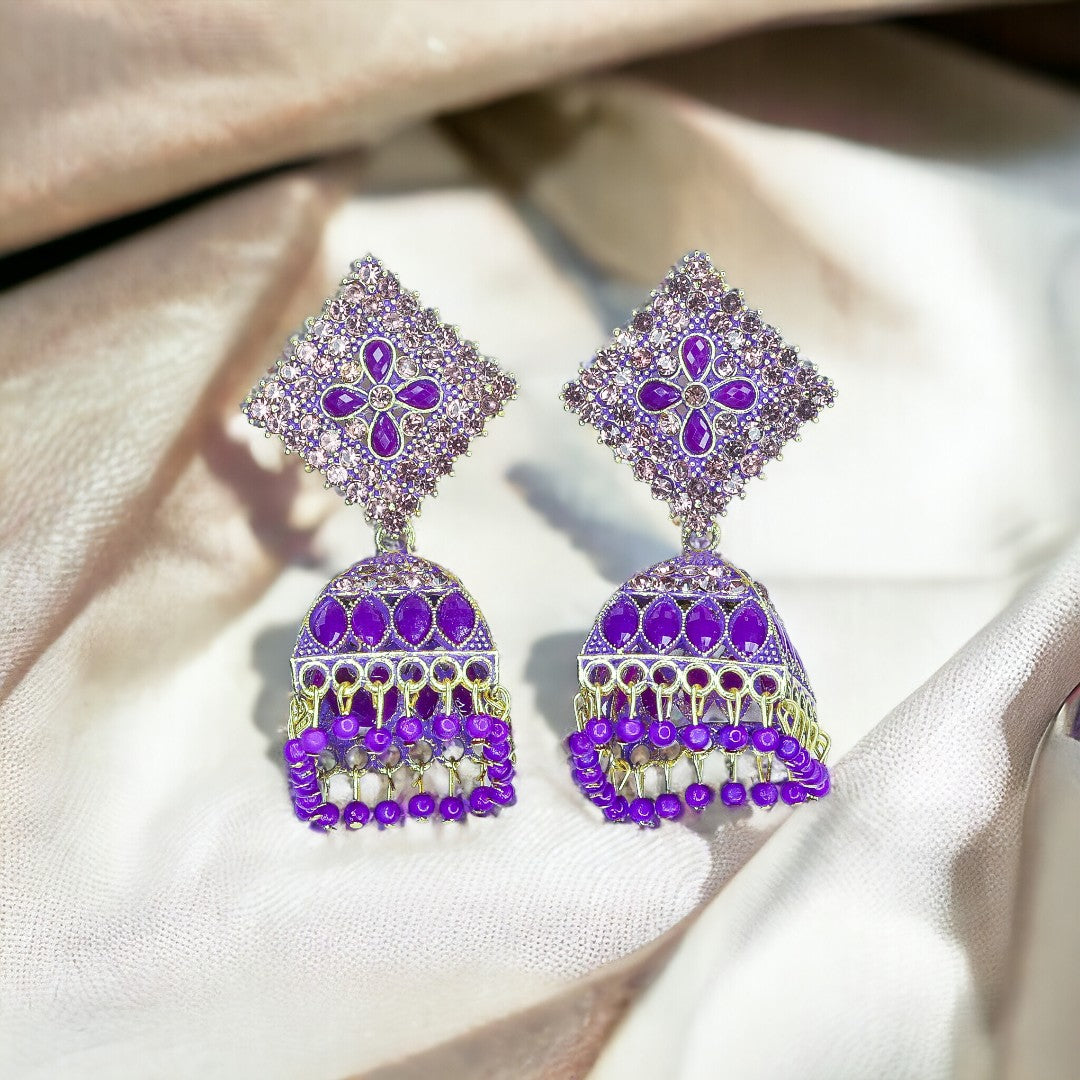 Purple Pearl Jhumki