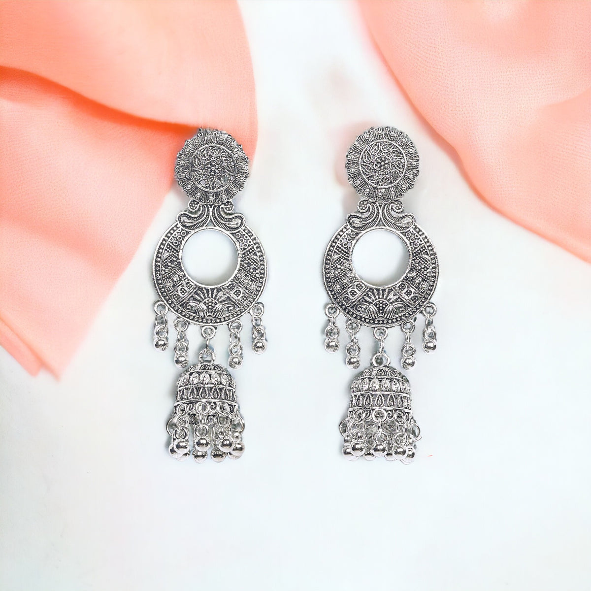 Silver 2 Piece Long Jhumki