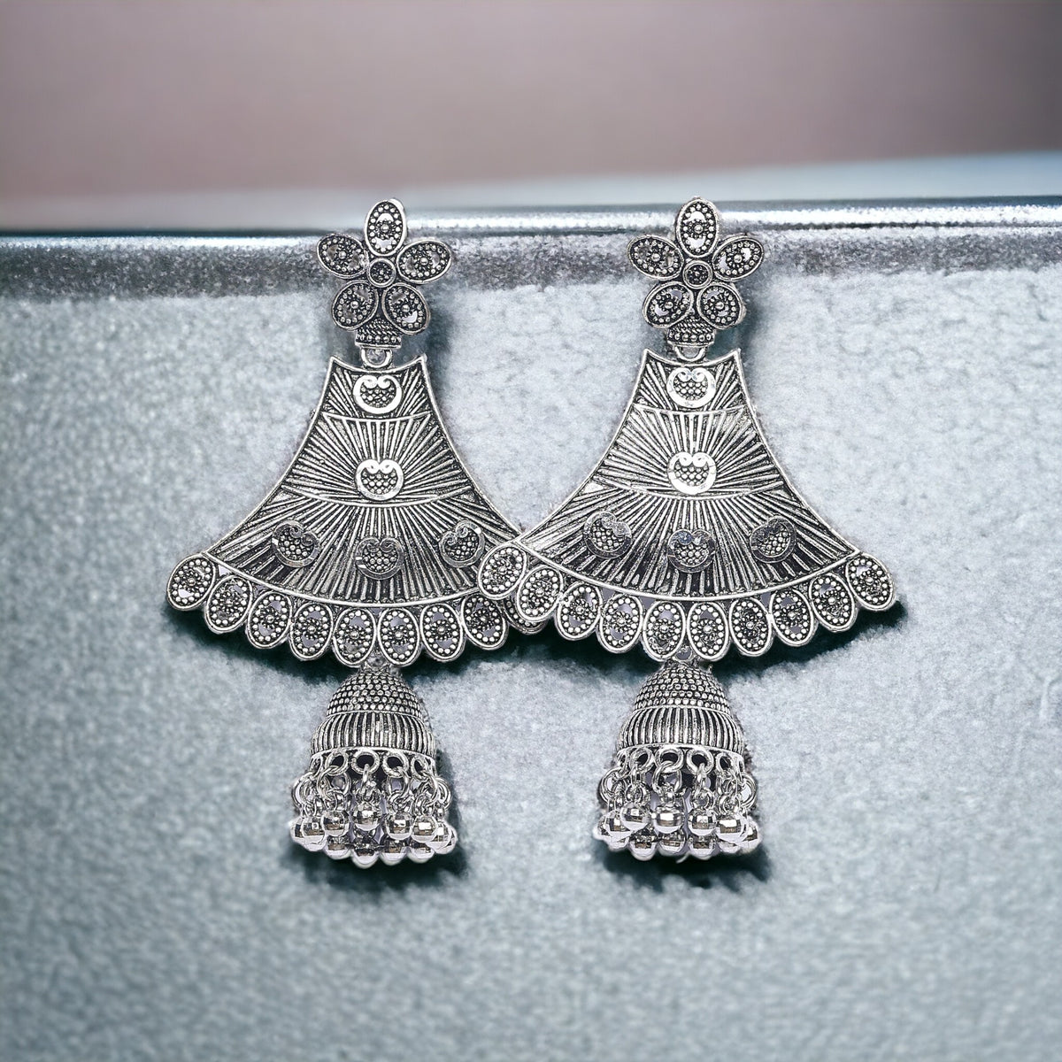 Silver 1 Piece Long Jhumki