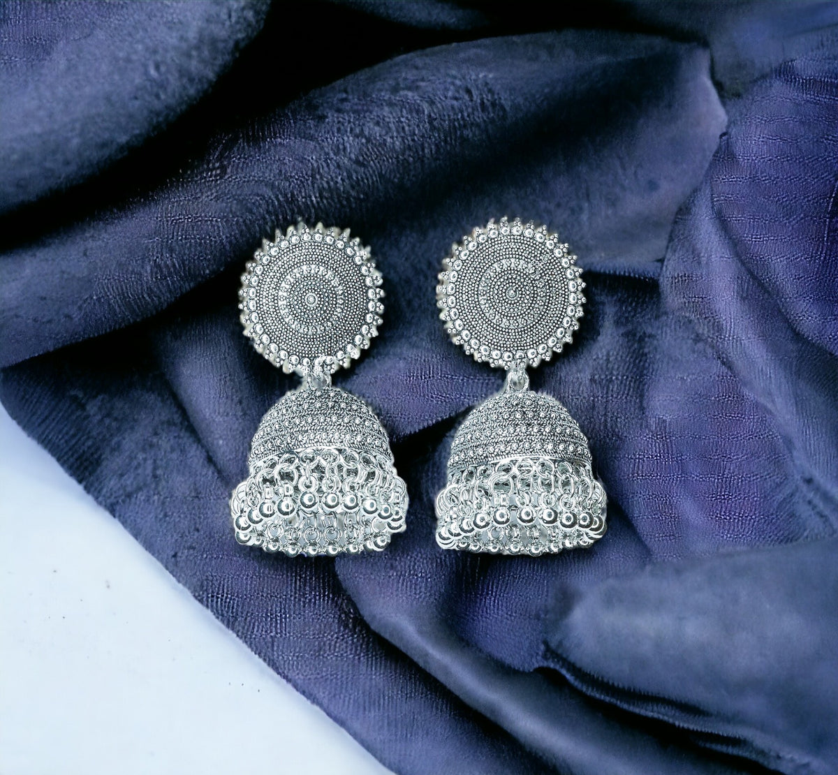 Silver Moon Jhumki