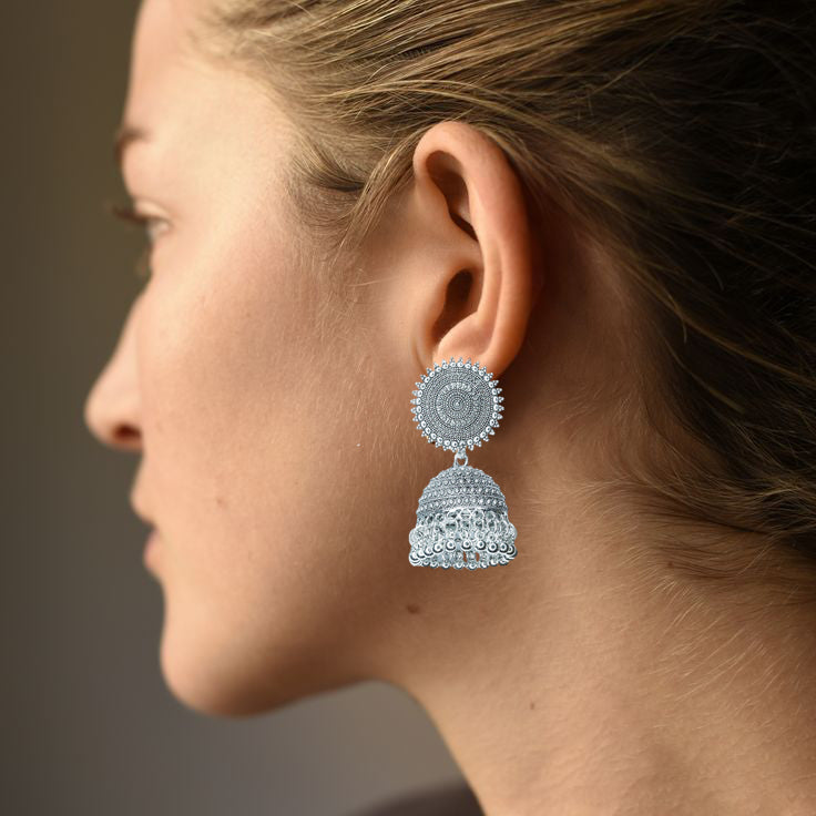 Silver Moon Jhumki