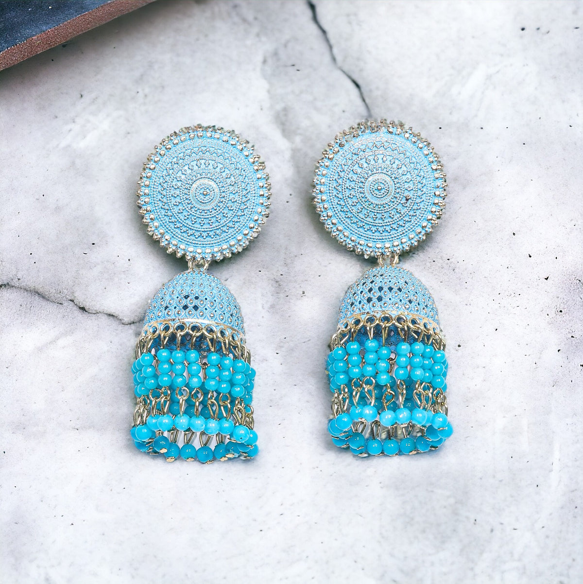 Blue Jhumki Single Color