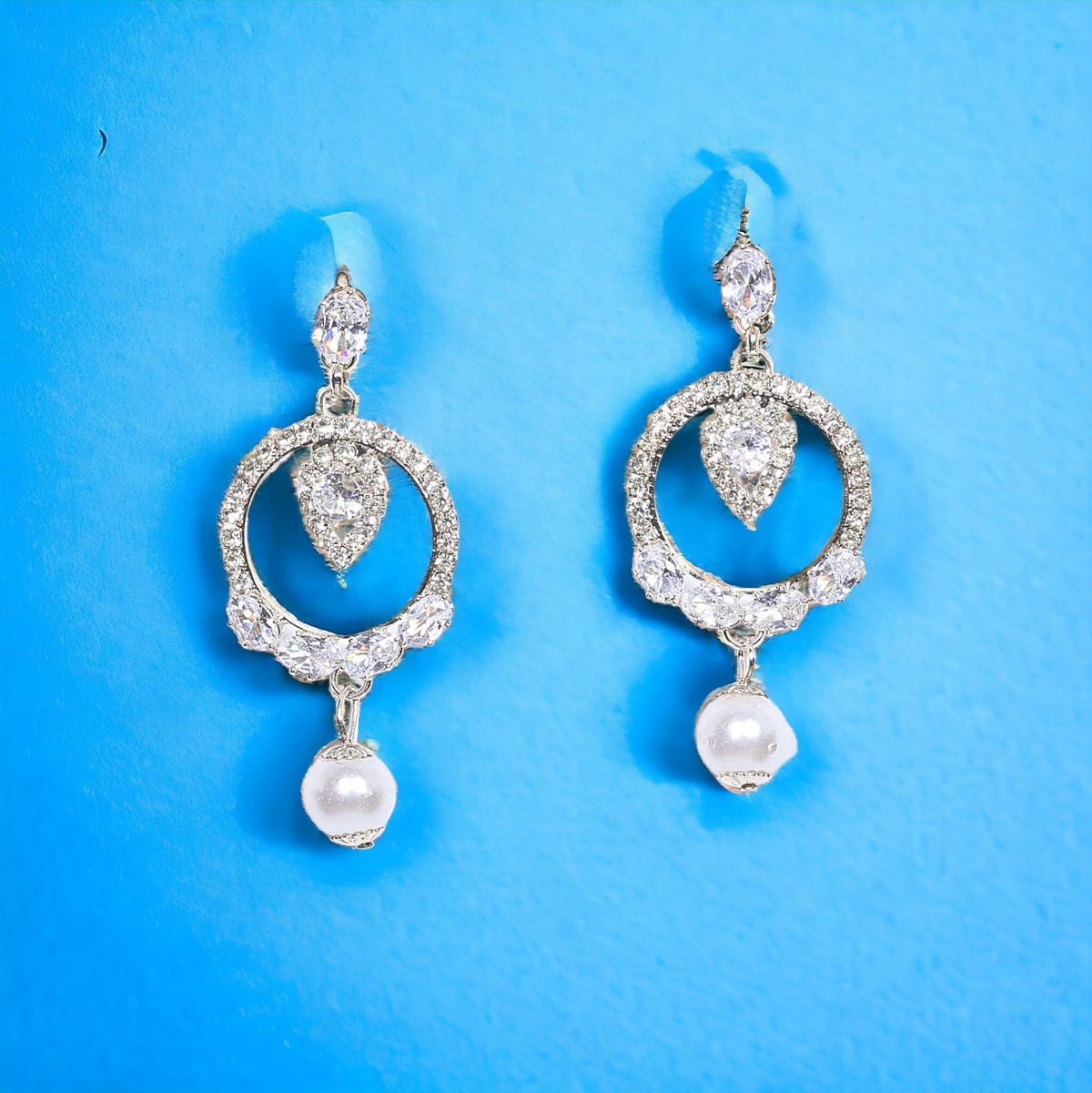 Diamond Jhumki Silver