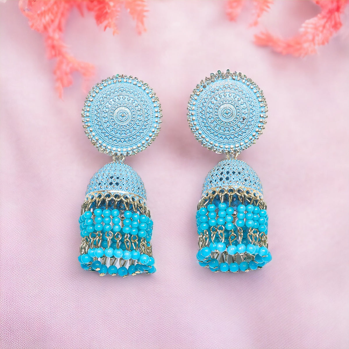 Blue Jhumki Single Color
