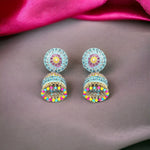 Blue Jhumki Multi Color